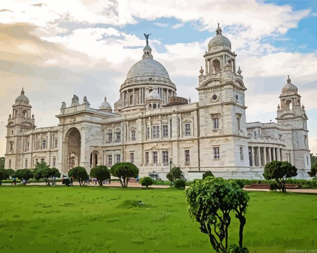 Victoria Memorial Building Painting By Numberss.png