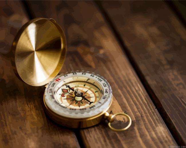 Vintage Compass Navigation Painting By Numberss.png