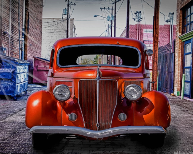 Vintage Ford Car Cars Painting By Numberss.png