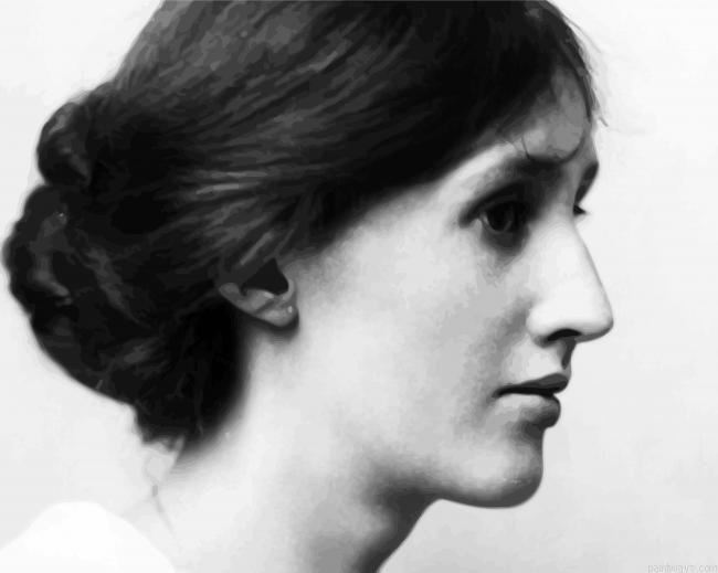Virginia Woolf Side Profile Painting By Numberss.png
