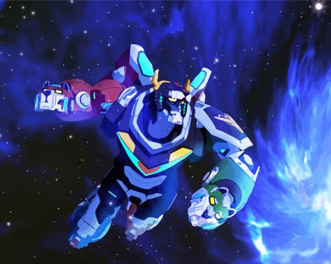 Voltron Robot In Space Painting By Numberss.png