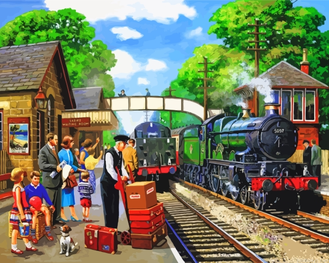 Waiting For Train Painting By Numbers.png