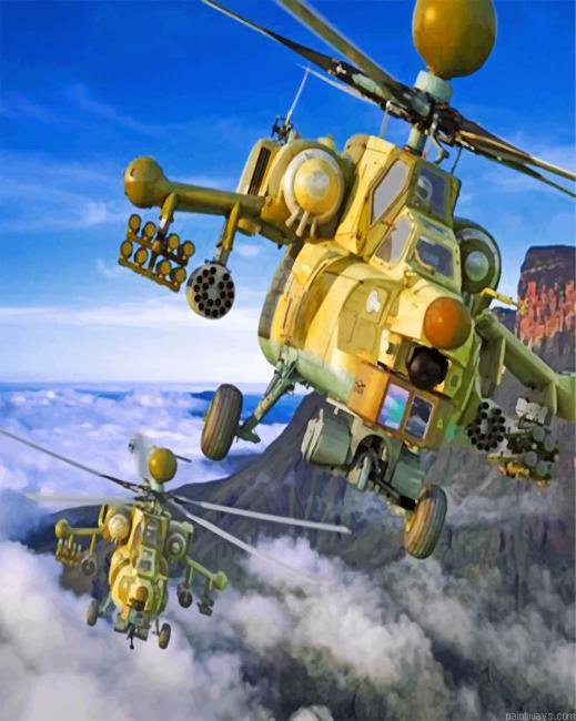 War Helicopter Painting By Numbers.png