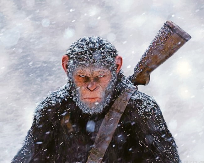 War For The Planet Of The Apes Movies Painting By Numberss.png