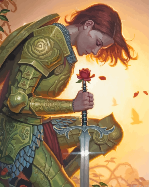Warrior Lady Painting By Numbers.png