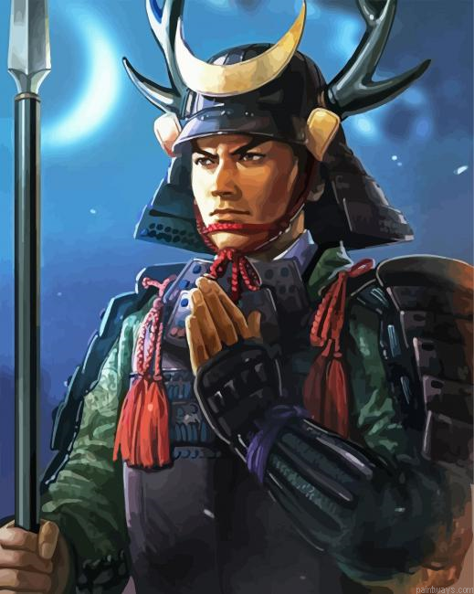 Warrior Man With Spear Painting By Numberss.png