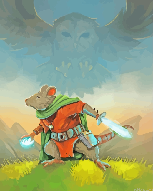 Warrior Mouse Painting By Numberss.png