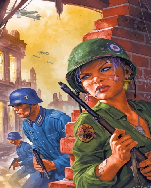 Warrior Woman Painting By Numbers.png
