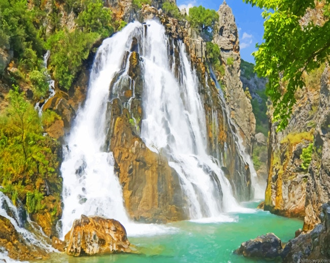 Waterfall Landscapes Painting By Numberss.png