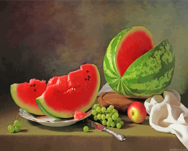 Watermelon Still Life Painting By Numberss.png