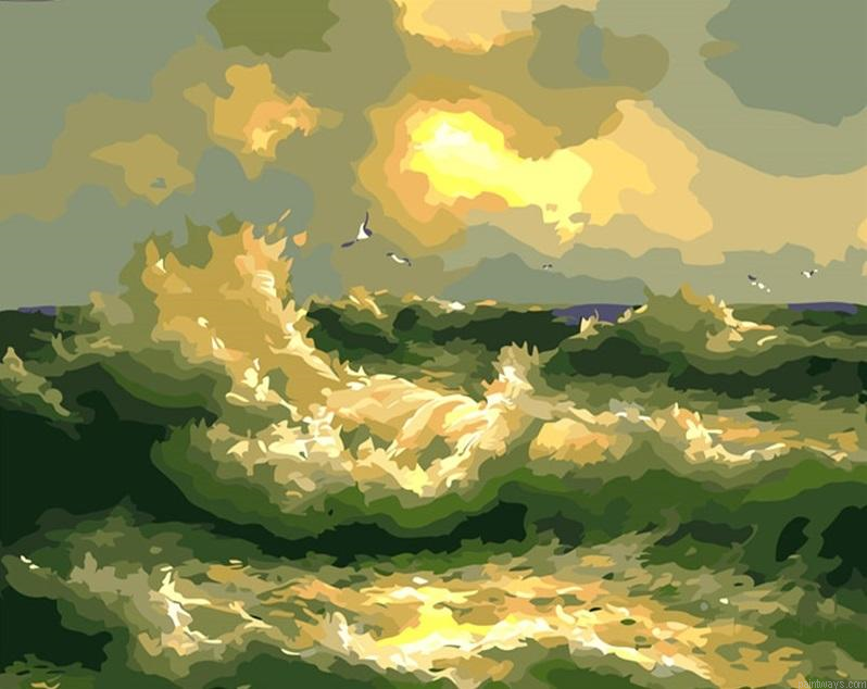 Wave Abstract Modern Diy Painting By Numberss.png