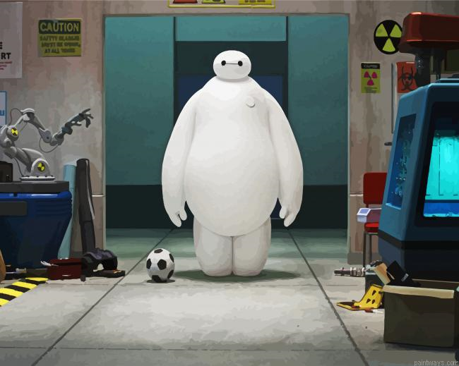 White Baymax Robot Painting By Numberss.png