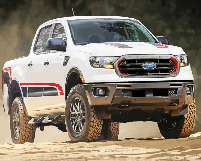 White Ford Ranger Painting By Numberss.png