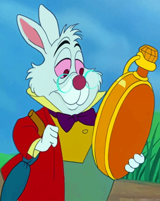 White Rabbit Disney Animations Painting By Numberss.png