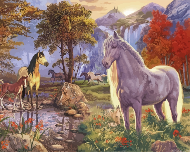 Wild Horses Painting By Numbers.png