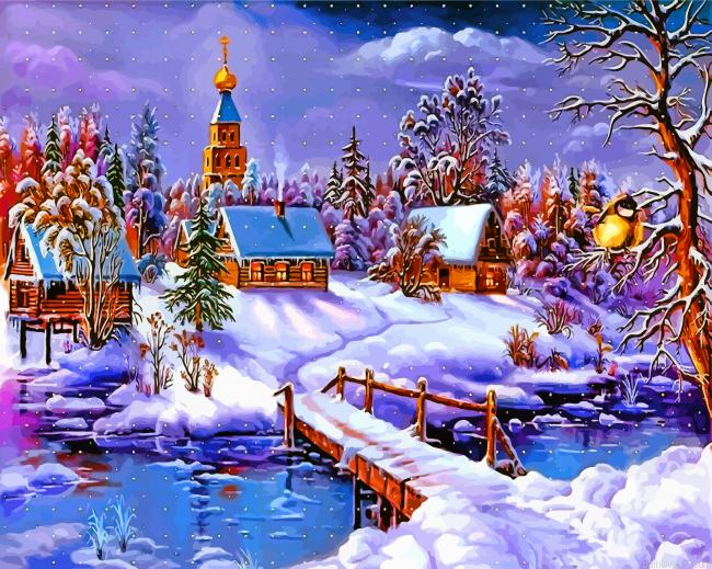 Winter Snow Painting By Numbers.png