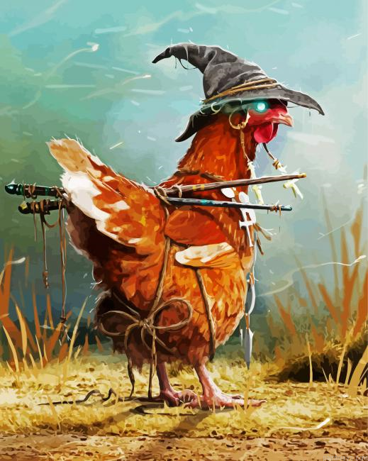 Witch Chicken Painting By Numberss.png