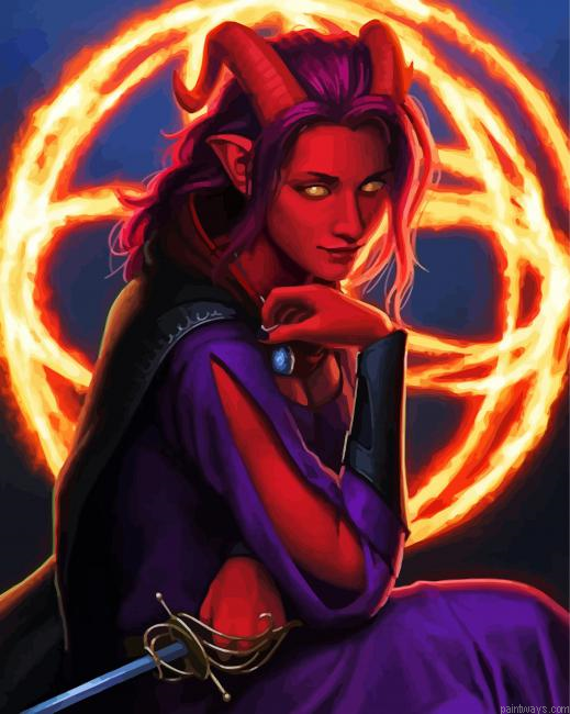 Wizard Devil Lady Painting By Numberss.png