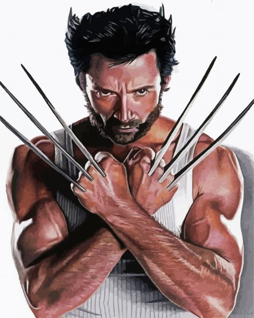 Wolverine Superhero Painting By Numberss.png