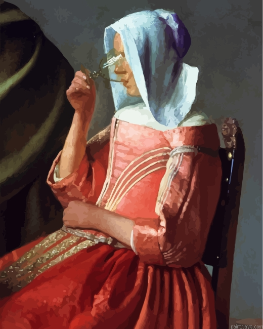 Woman Drinking Painting By Numbers.png