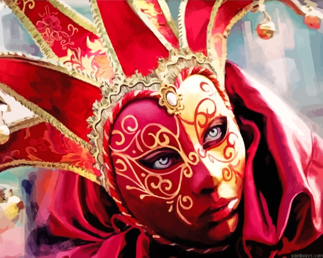 Woman In Venetian Mask Painting By Numberss.png