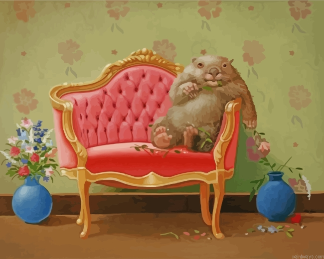 Wombat Chilling Painting By Numbers.png