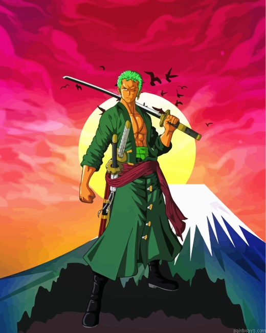 Worrier Roronoa Zoro Painting By Numberss.png