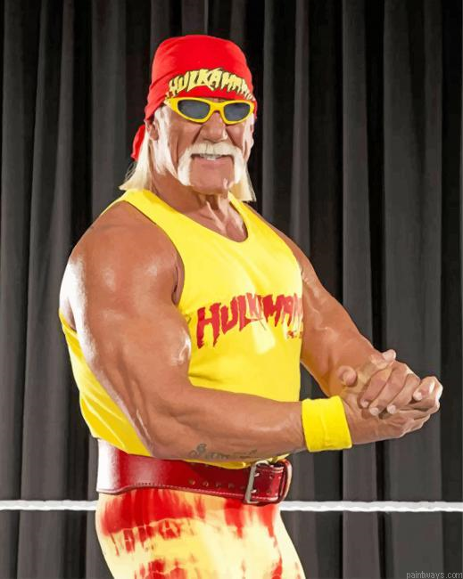 Wrestler Hulk Hogan Painting By Numberss.png