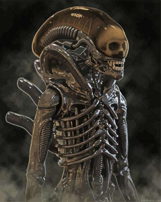 Xenomorph Alien Painting By Numberss.png