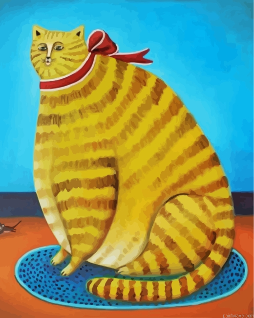 Yellow Fat Cat Painting By Numbers.png