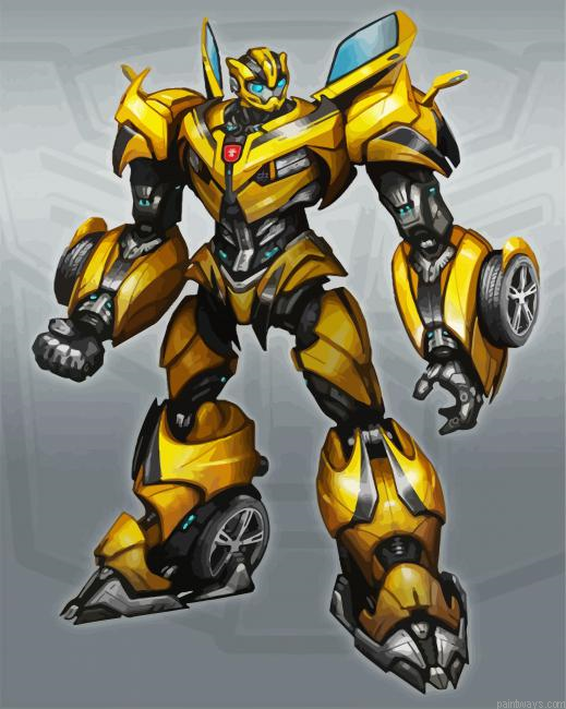 Yellow Megatron Painting By Numberss.png