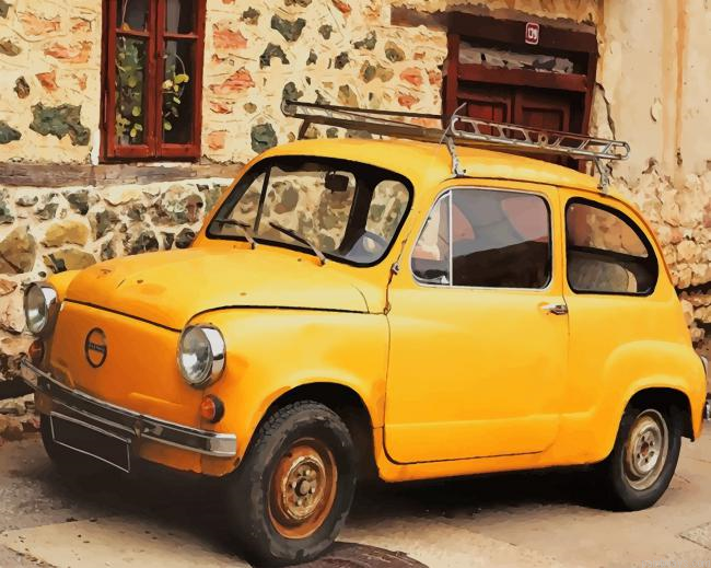 Yellow Nissan Classic New Painting By Numberss.png