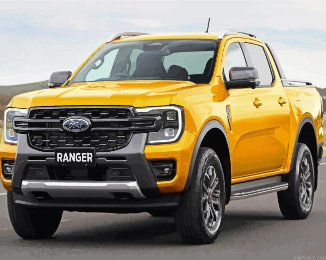 Yellow Ranger Car Painting By Numberss.png