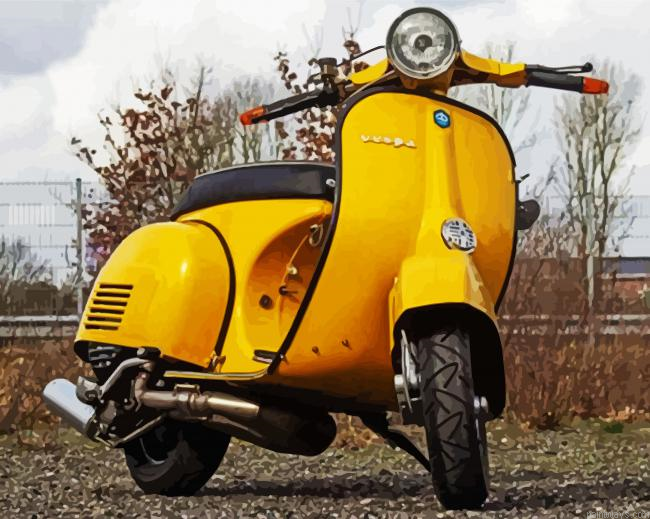 Yellow Scooter Painting By Numberss.png