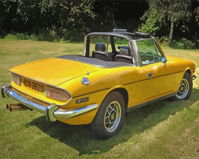 Yellow Triumph Stag Painting By Numbers.png