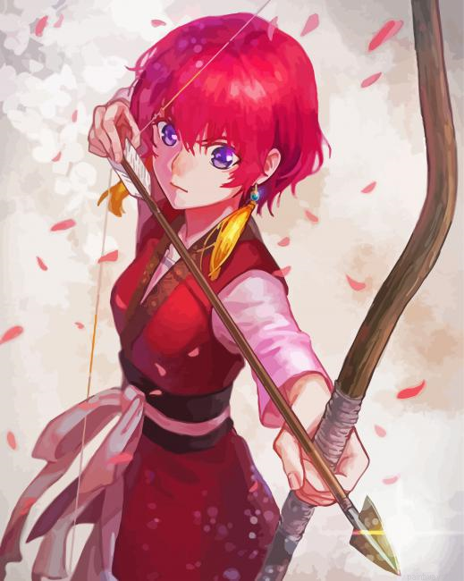 Yona With A Bow Painting By Numberss.png