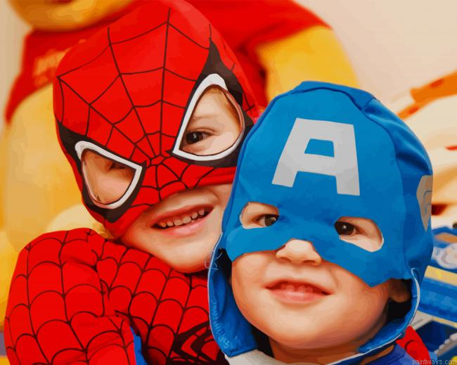 Young Super Heroes New Painting By Numberss.png