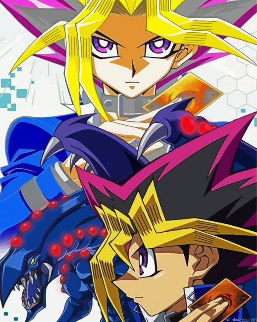 Yugi Muto Character Painting By Numberss.png