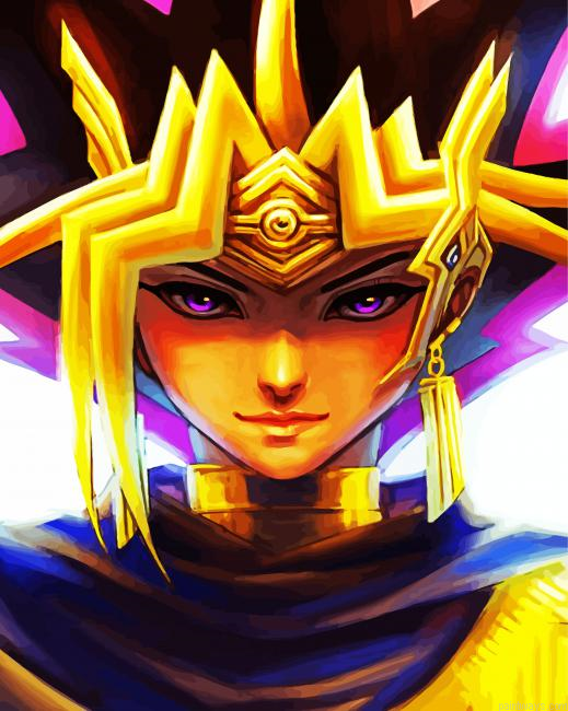 Yugi Muto Manga Character Painting By Numberss.png