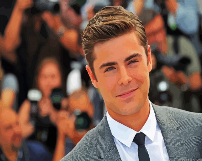 Zac Efron Actor Painting By Numberss.png