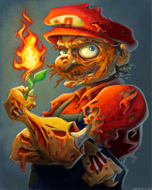 Zombie Mario Painting By Numbers.png